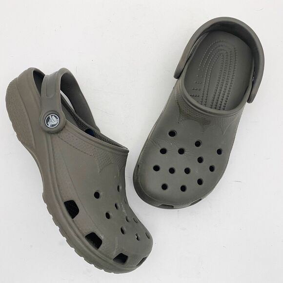 CROCS Brown Classic Clogs Comfort - Size W8-9/M6-7 - Picture 1 of 6